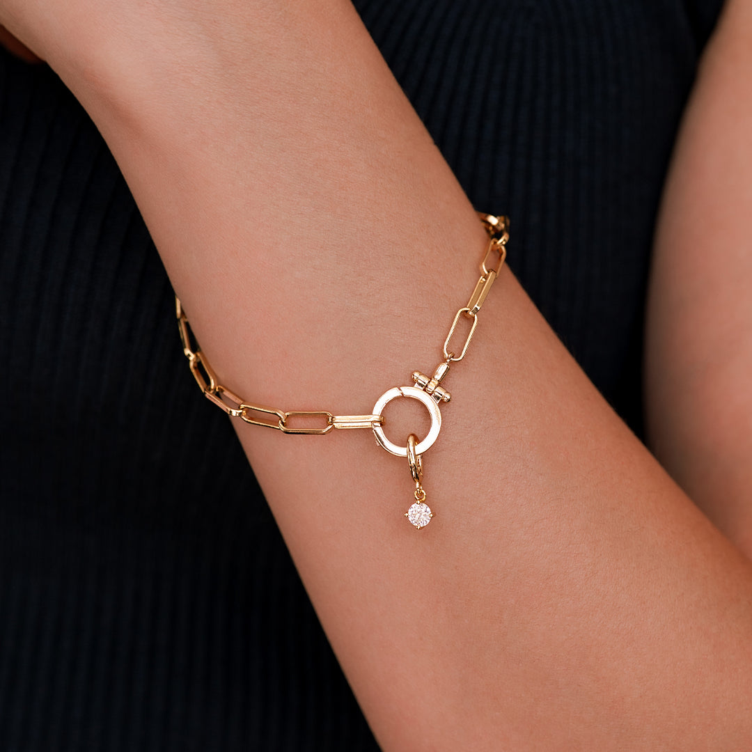 Charm con Pietra di Nascita Essenziale 4 mm