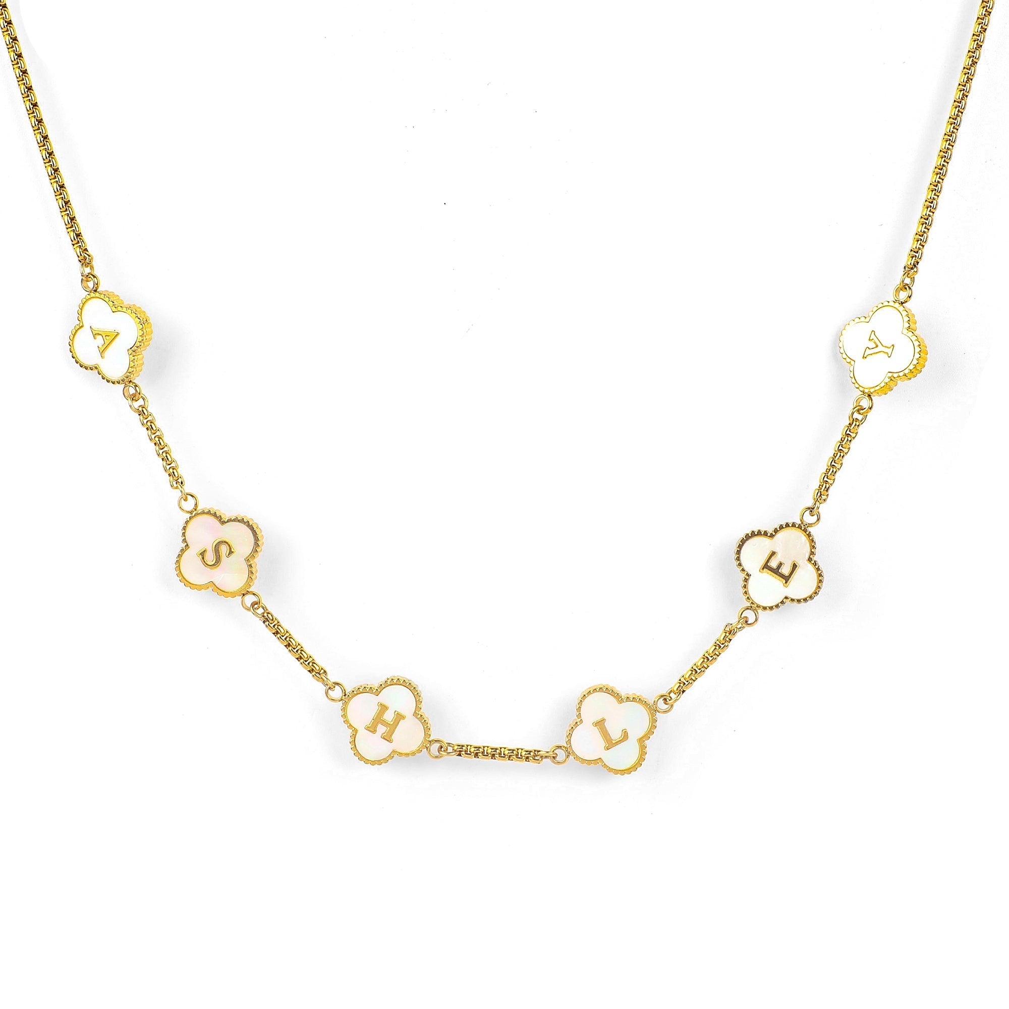 Collana con nome personalizzato Clover