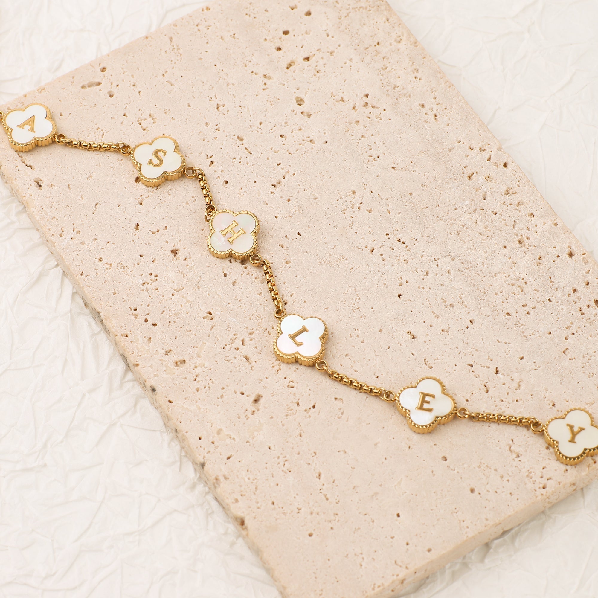 Collana con nome personalizzato Clover