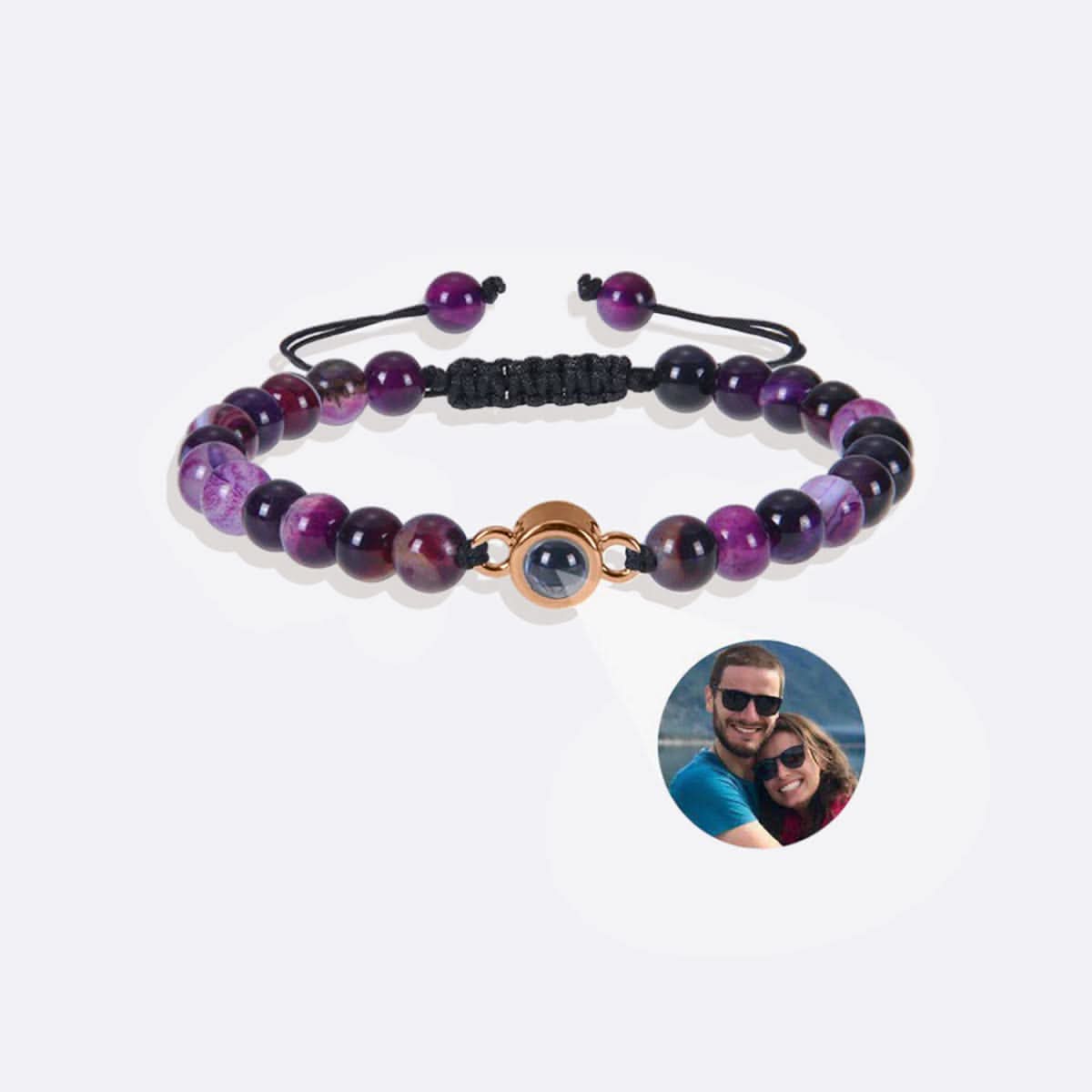 Braccialetto con foto e perline