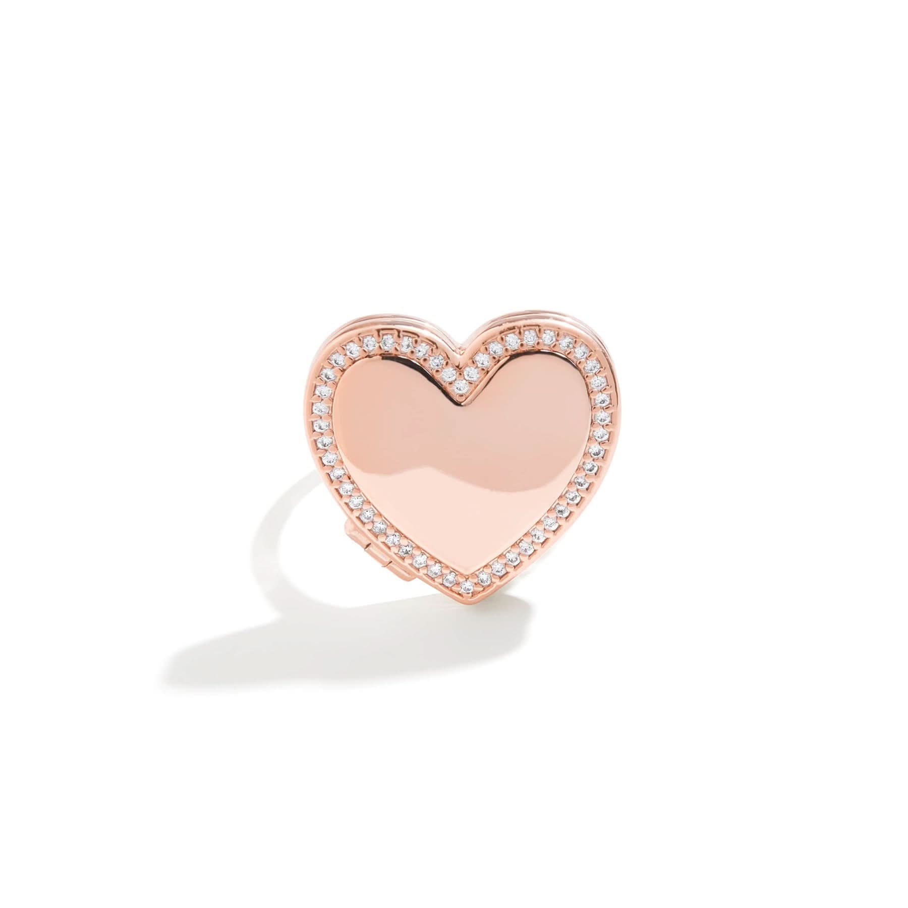 Anello con medaglione a cuore personalizzato