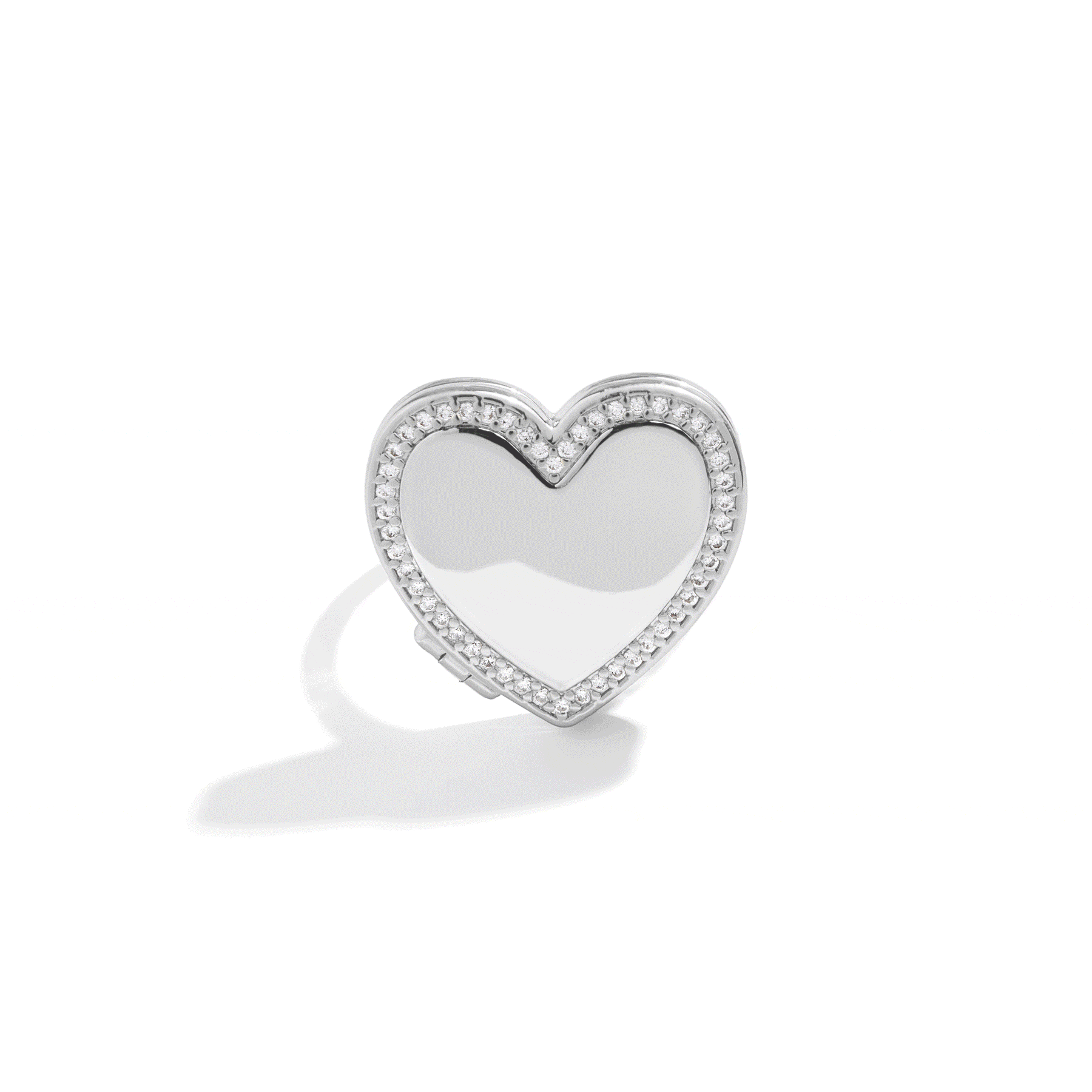 Anello con medaglione a cuore personalizzato