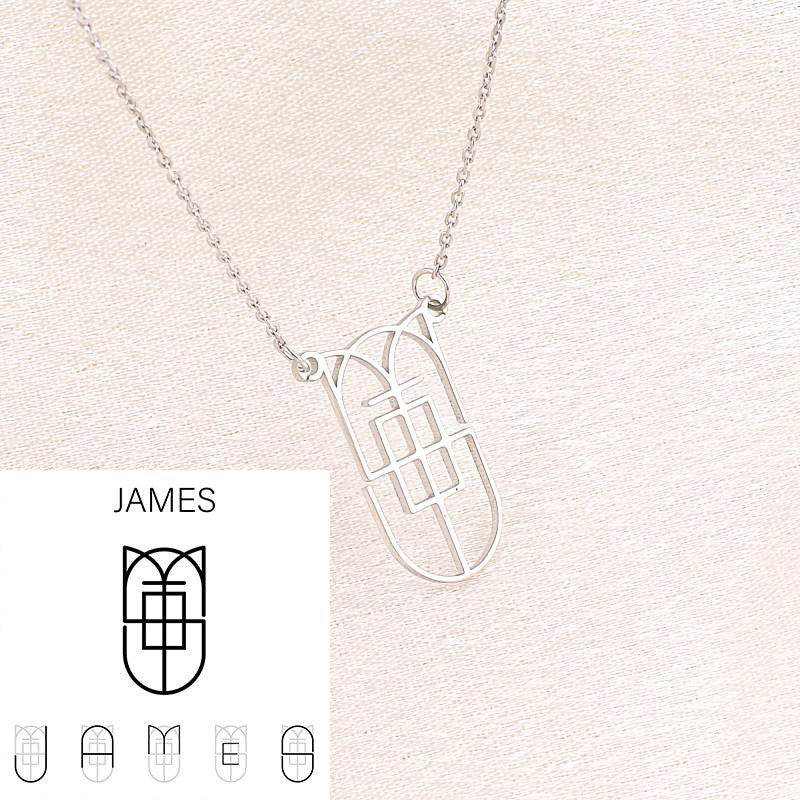 Collana con nome monogramma minimalista