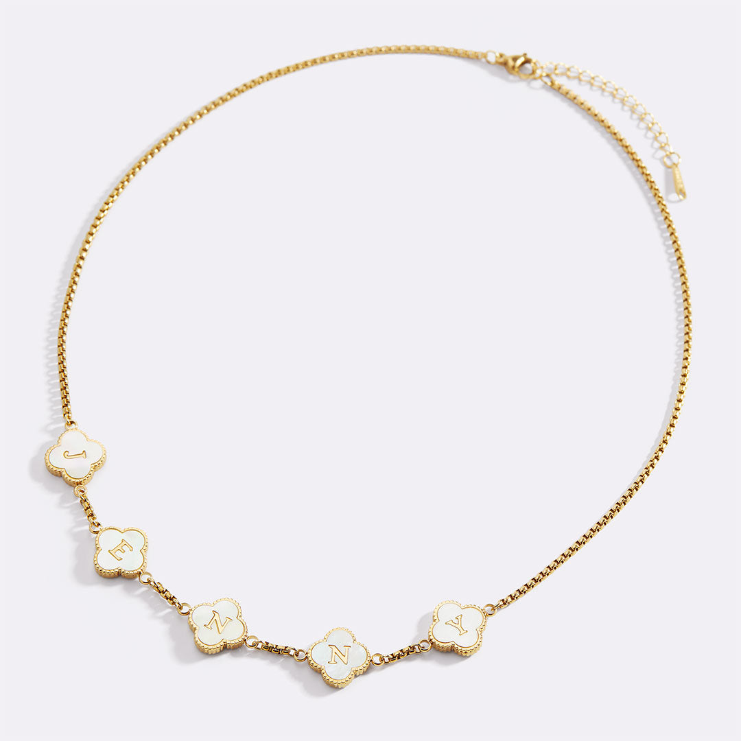 Collana con nome personalizzato Clover