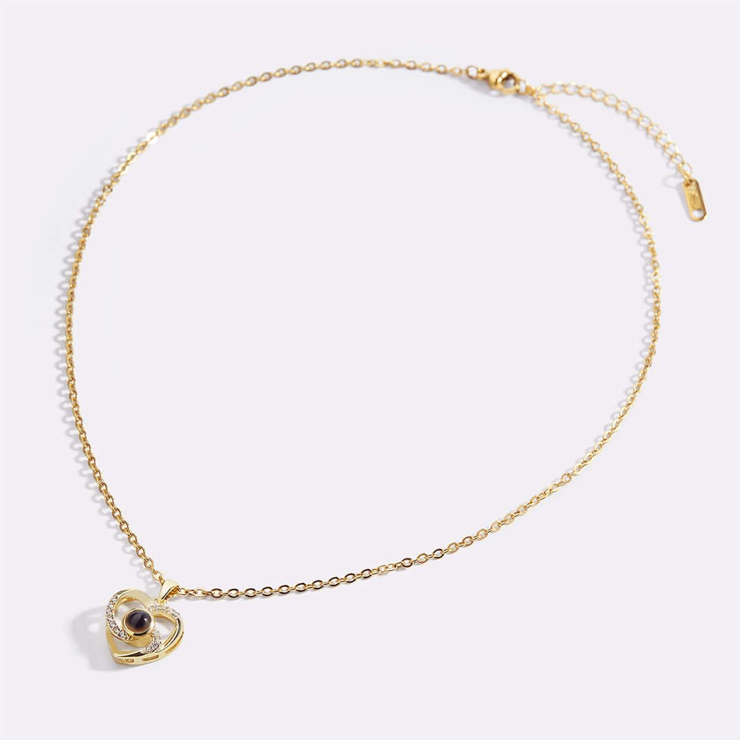 Collana con foto in pavé Center of My Heart