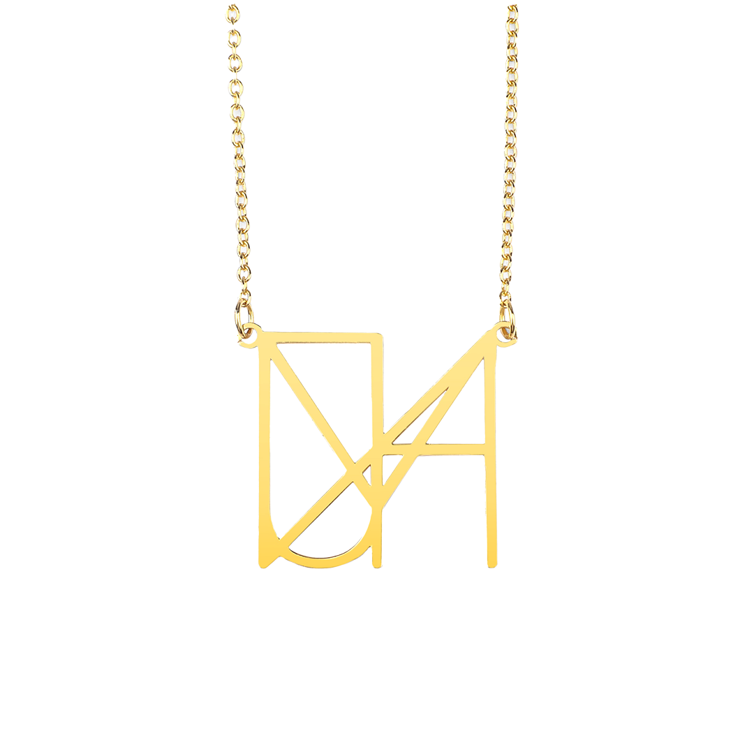 Collana con nome monogramma minimalista