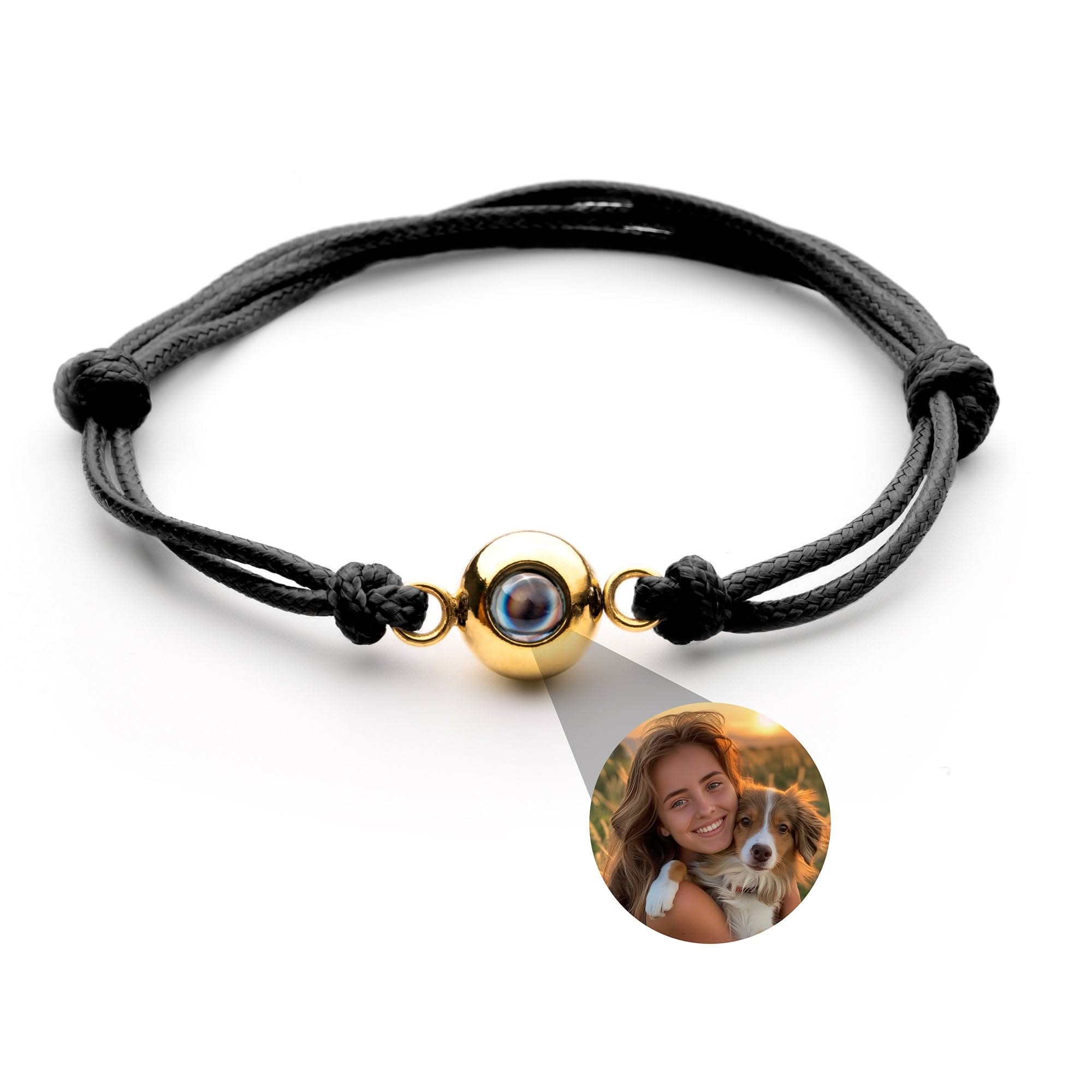 Photo bracelet with your photo - sailor's knot