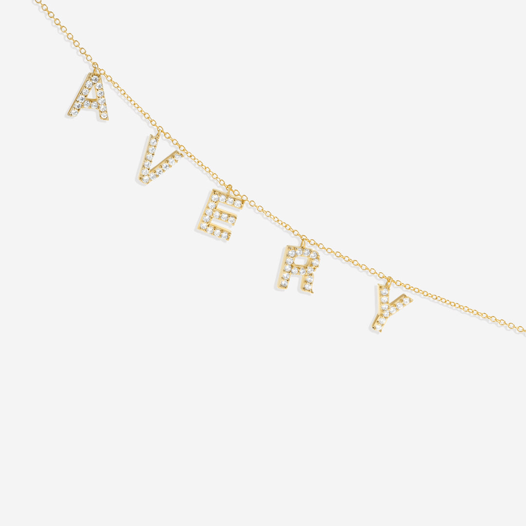 Collana con nome in stampatello