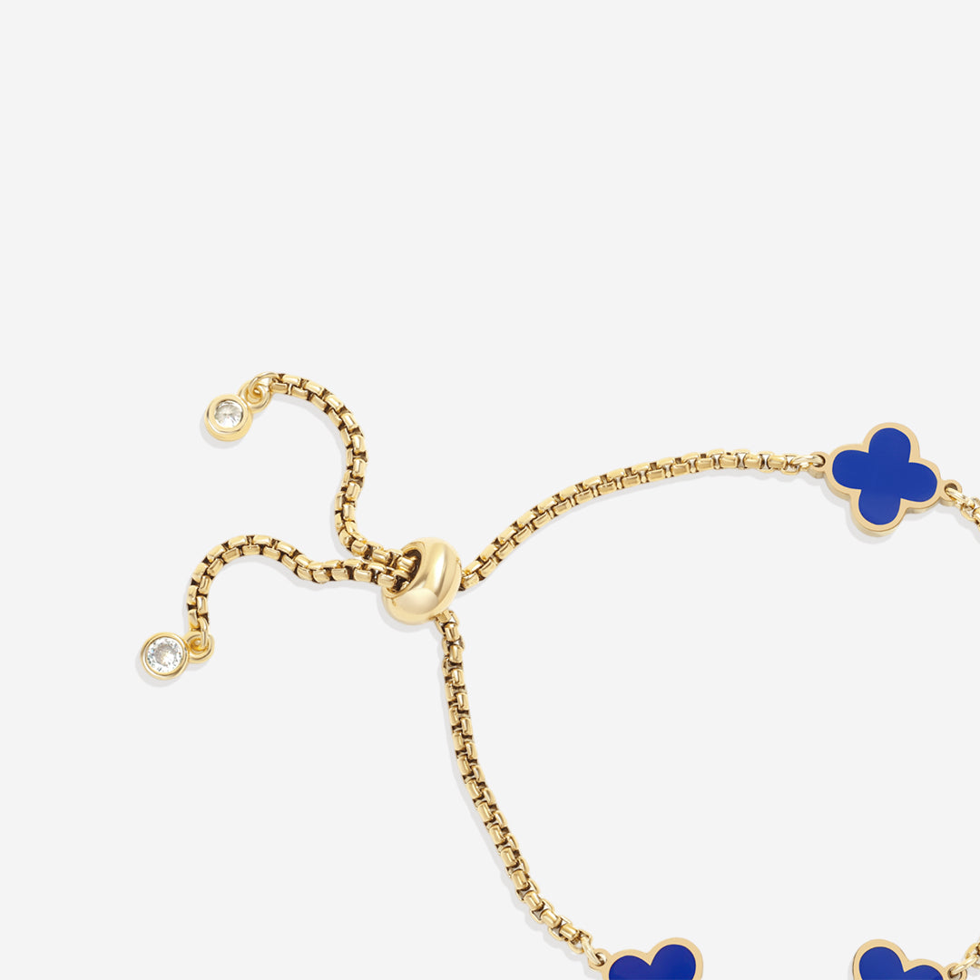 Bracciale smaltato a forma di trifoglio
