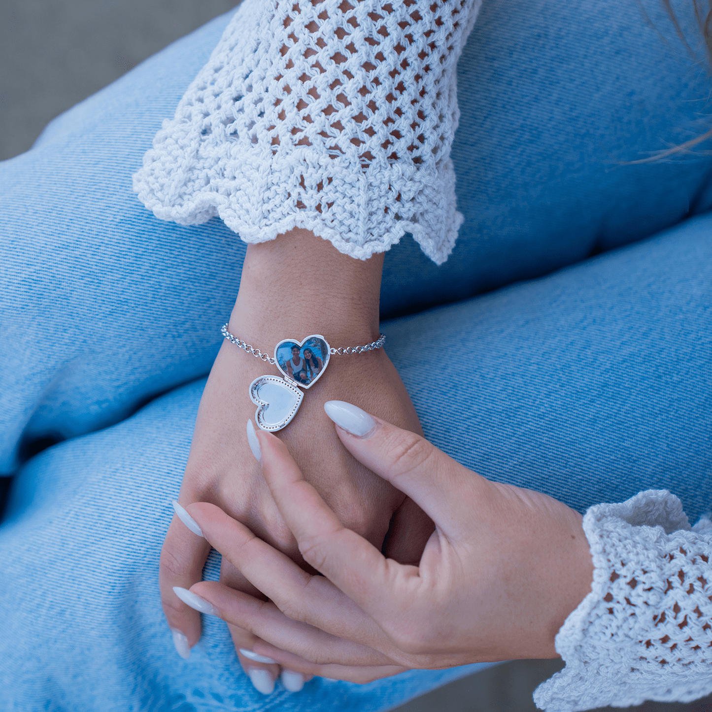 Braccialetto con medaglione a cuore personalizzato