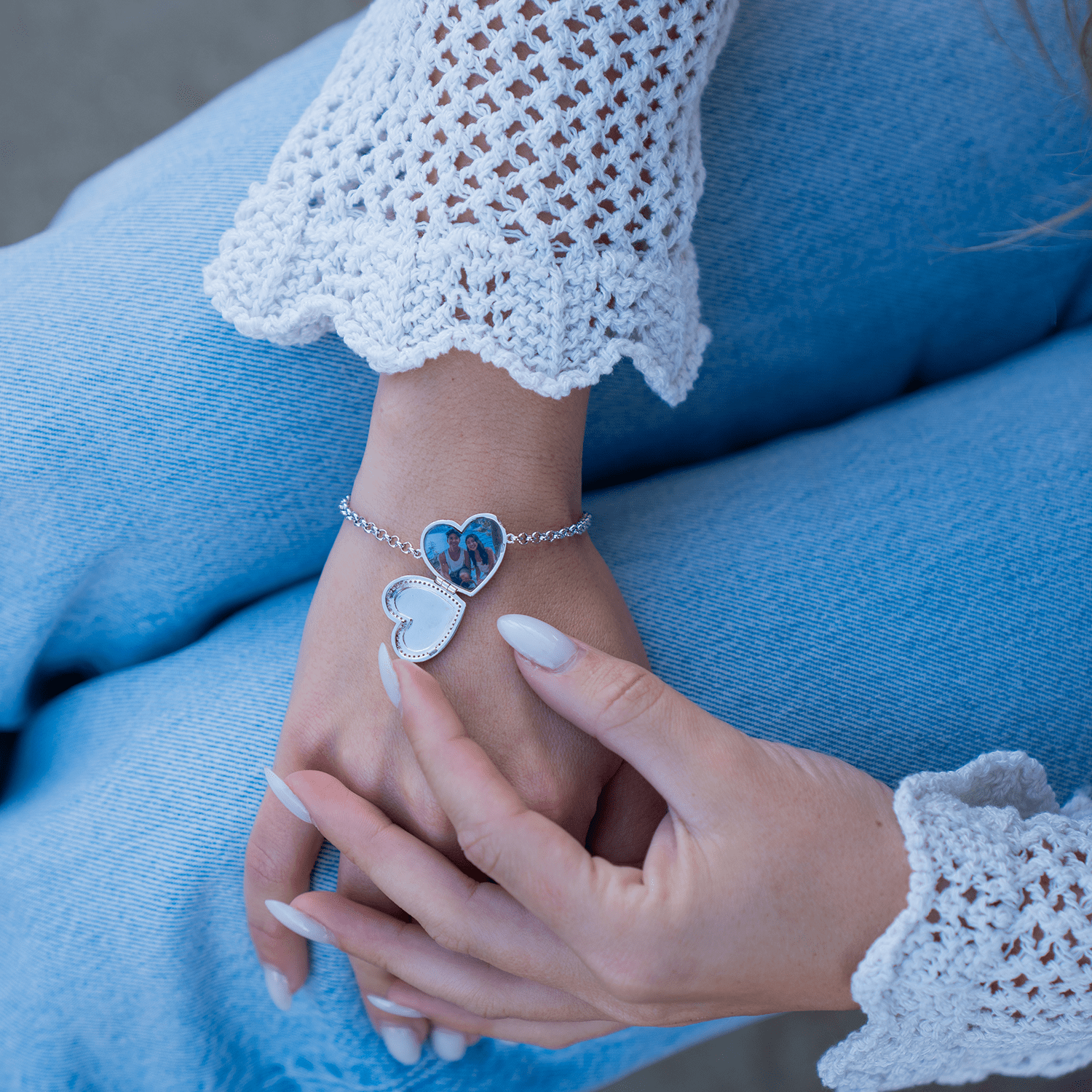 Braccialetto con medaglione a cuore personalizzato