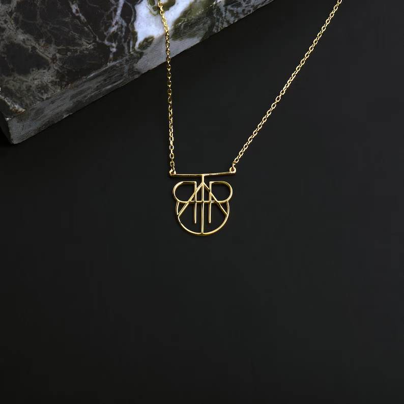 Collana con nome monogramma minimalista
