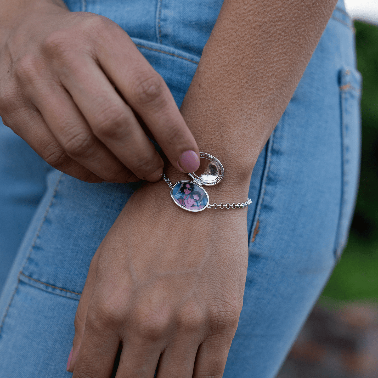 Braccialetto personalizzato con medaglione ovale