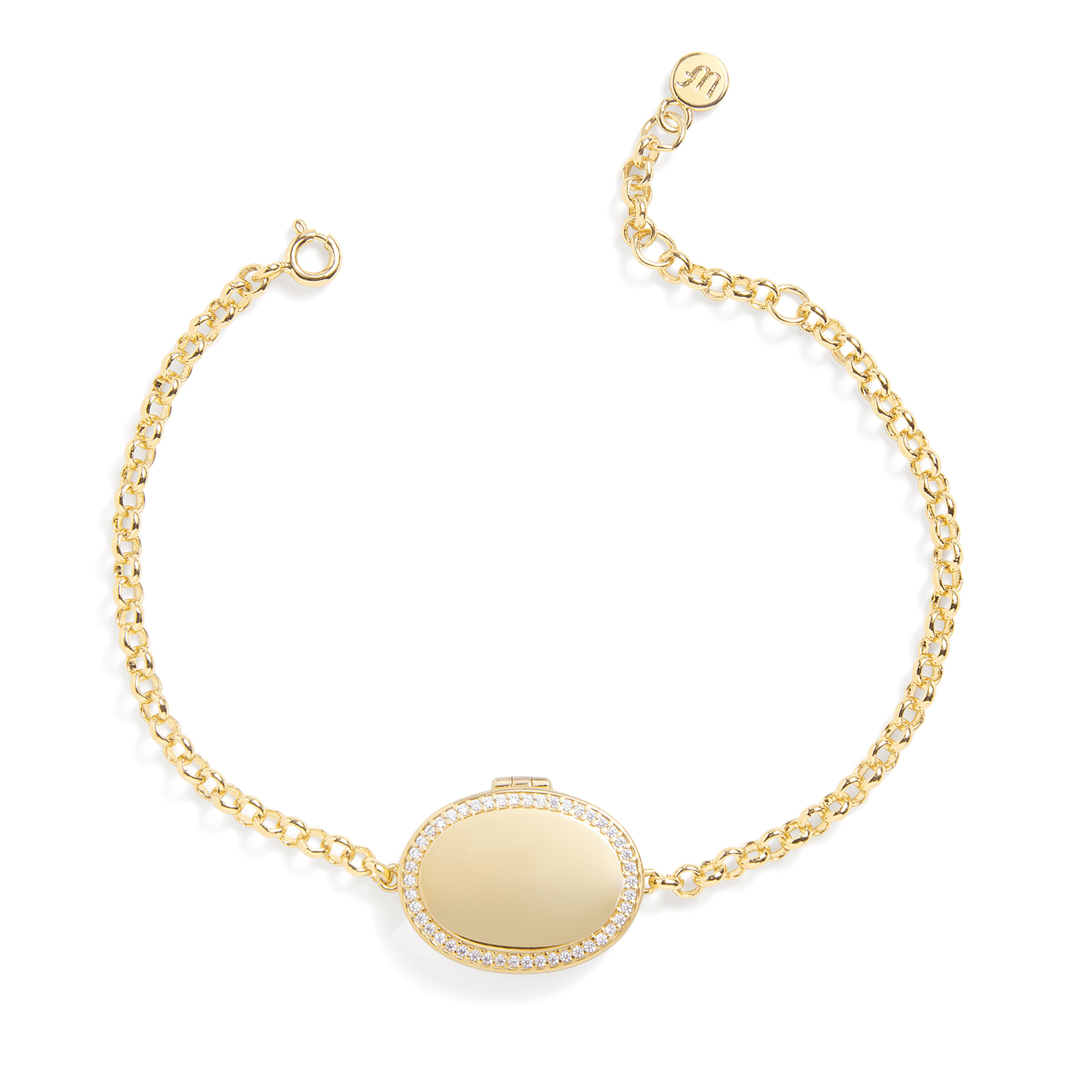 Braccialetto personalizzato con medaglione ovale