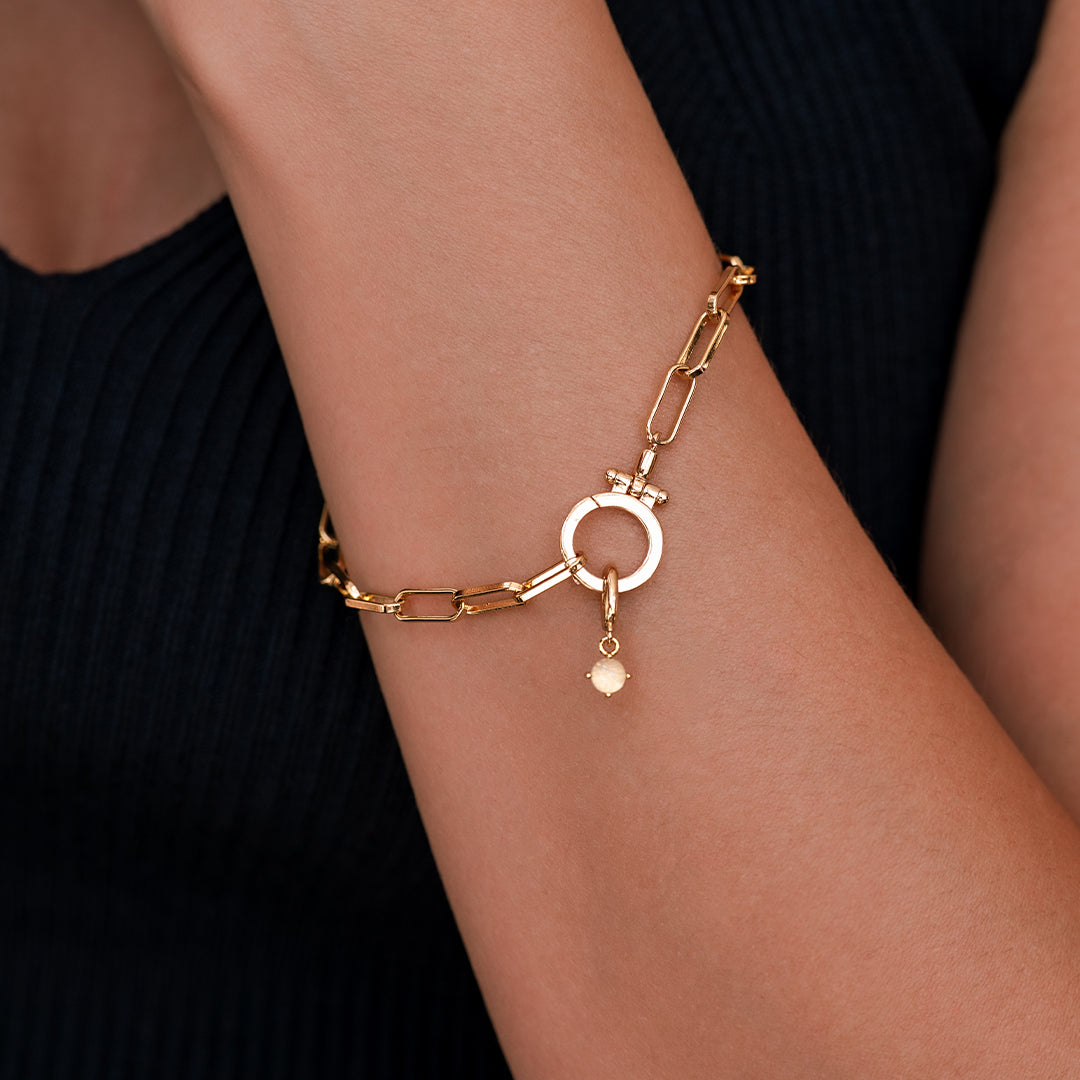 Charm con Pietra di Nascita Essenziale 4 mm