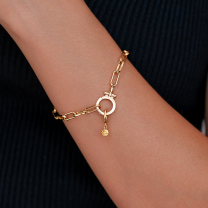 Charm con Pietra di Nascita Essenziale 4 mm