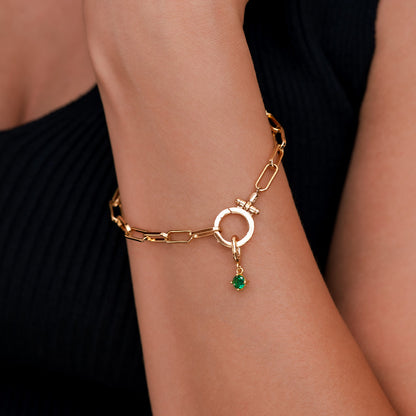 Charm con Pietra di Nascita Essenziale 4 mm