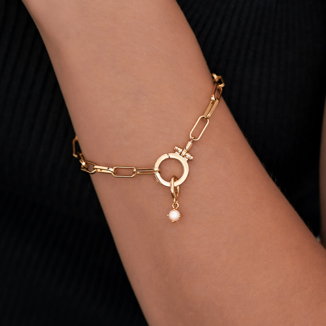 Charm con Pietra di Nascita Essenziale 4 mm