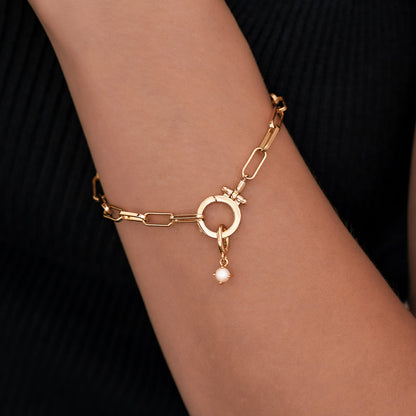 Charm con Pietra di Nascita Essenziale 4 mm