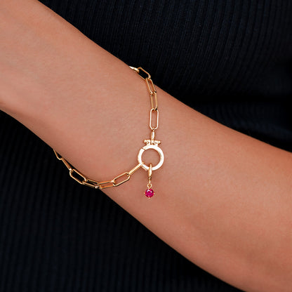 Charm con Pietra di Nascita Essenziale 4 mm