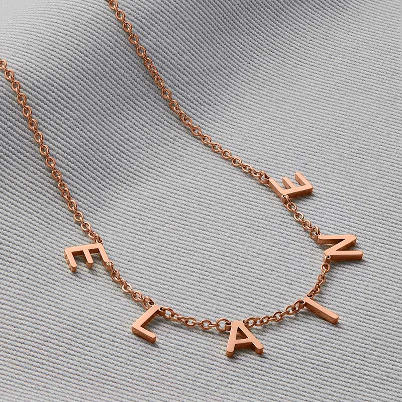 Collana con nome e lettera personalizzata