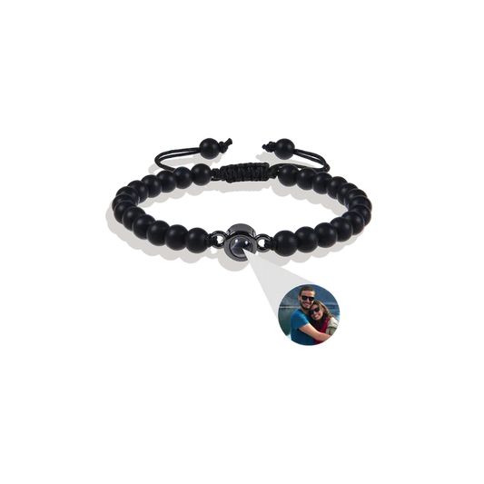 Braccialetto con foto e perline