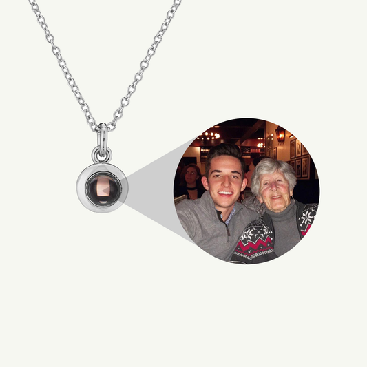 Collana con foto circolare personalizzata
