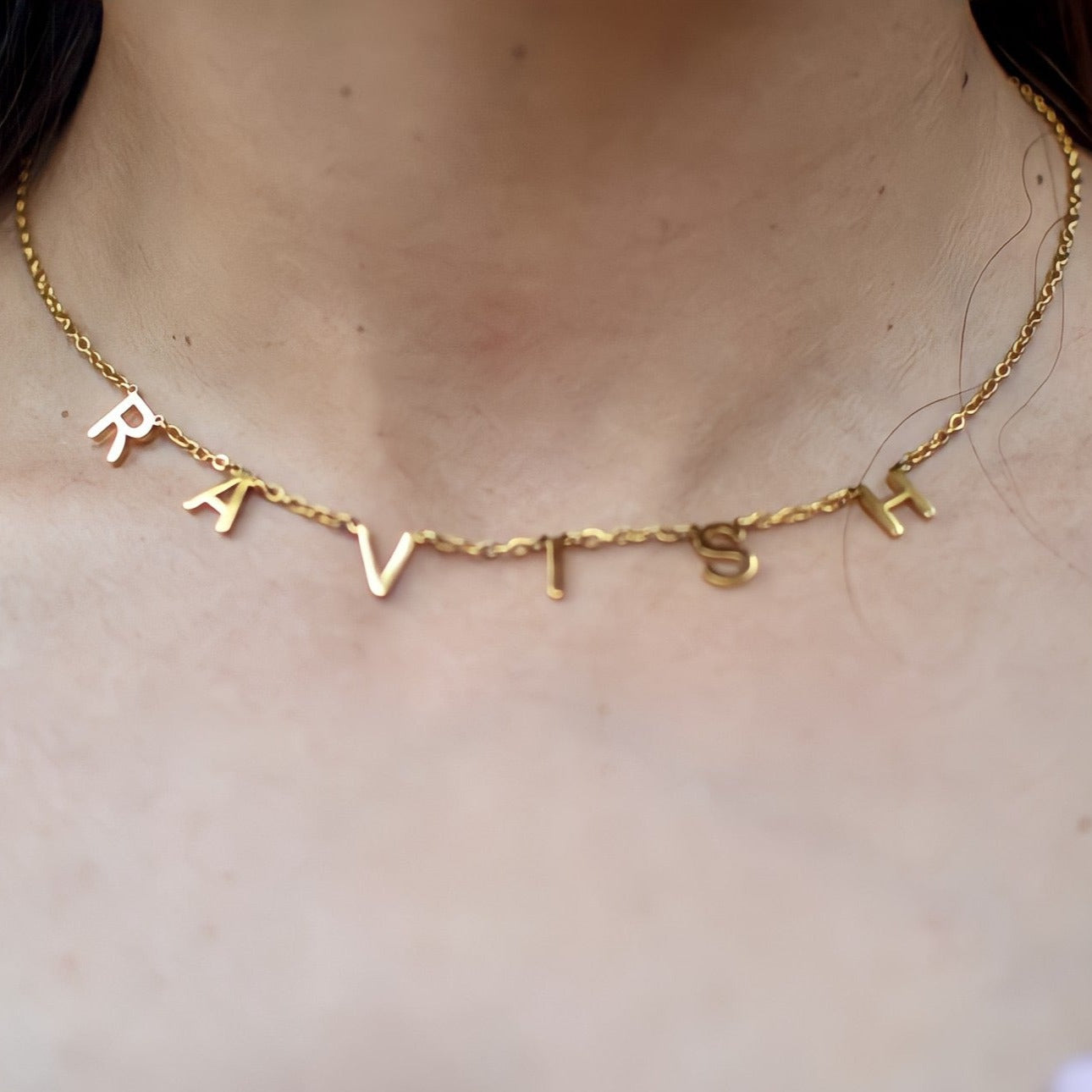 Collana con nome e lettera personalizzata