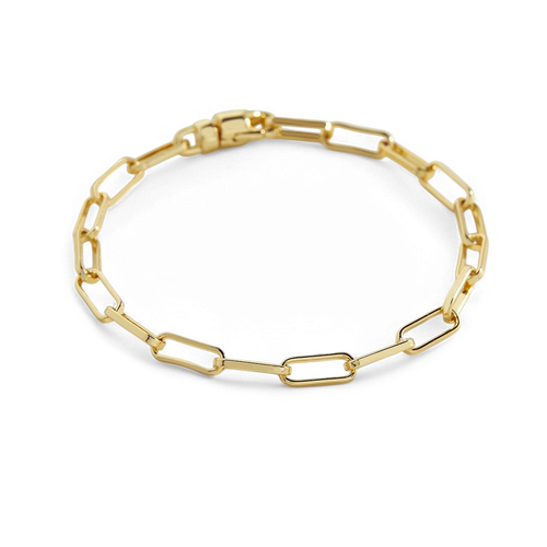 Bracciale a catena tipo paperclip a maglie aperte