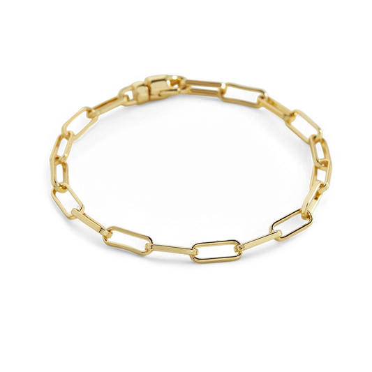 Bracciale a catena tipo paperclip a maglie aperte