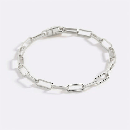 Bracciale a catena tipo paperclip a maglie aperte
