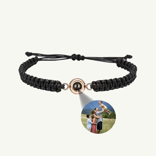 Bracciale intrecciato personalizzato con foto
