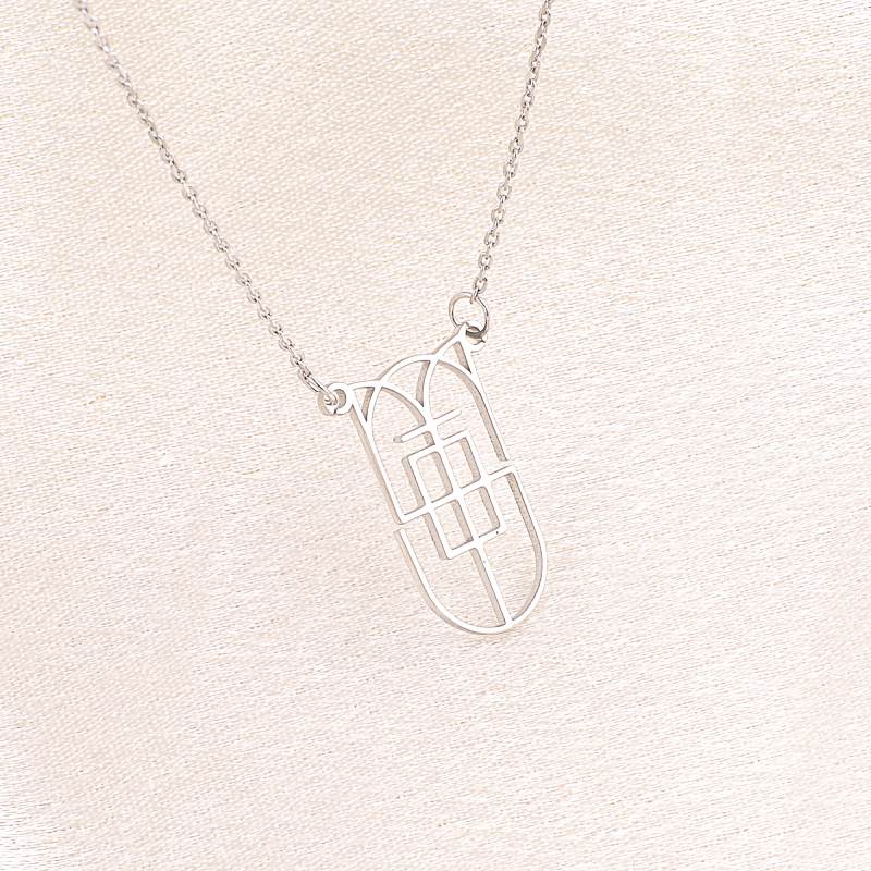 Collana con nome monogramma minimalista
