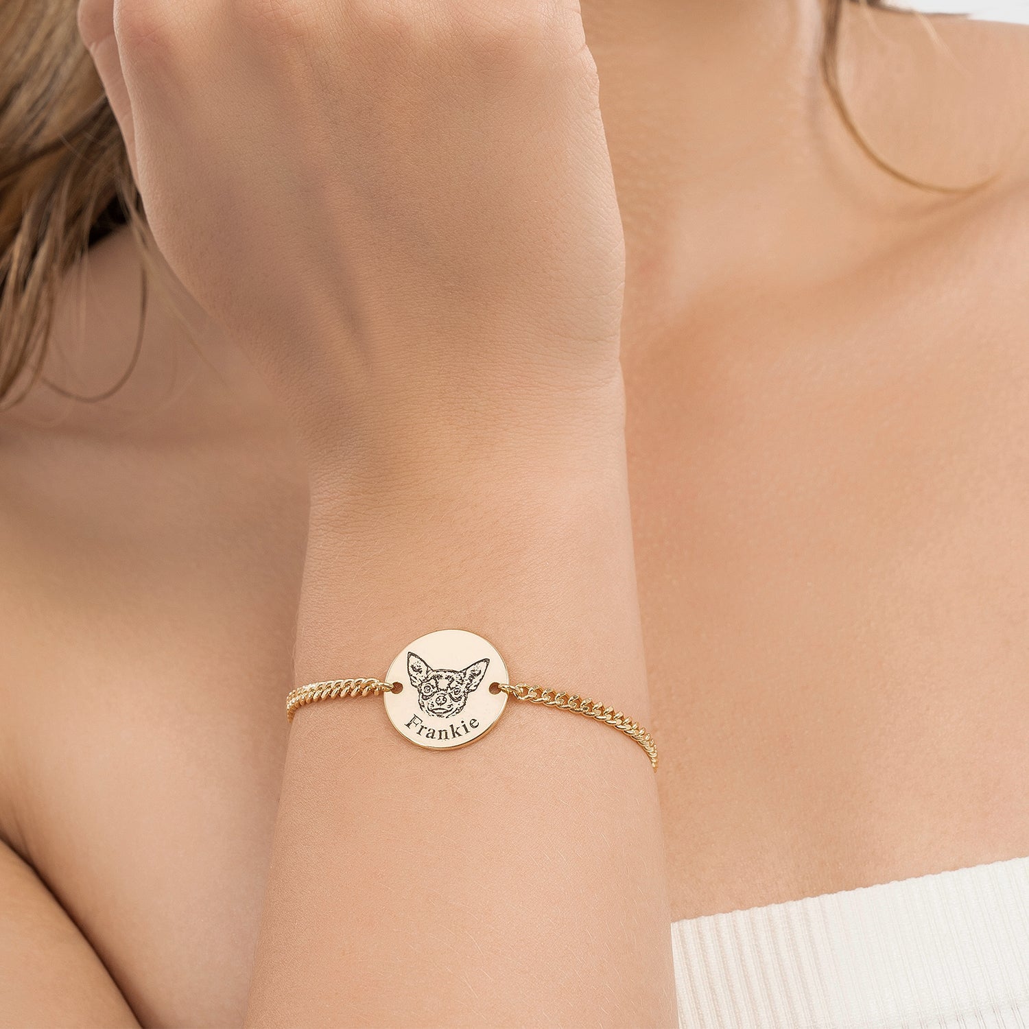 Bracciale con faccia di animale domestico