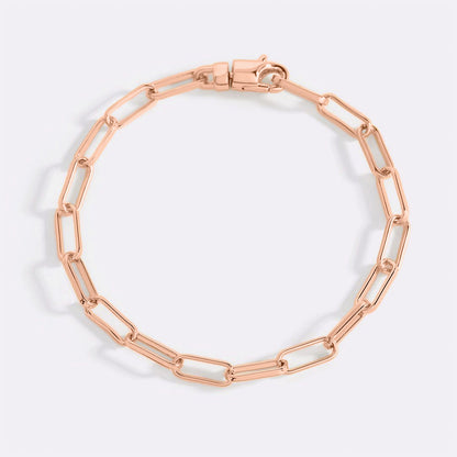 Bracciale a catena tipo paperclip a maglie aperte