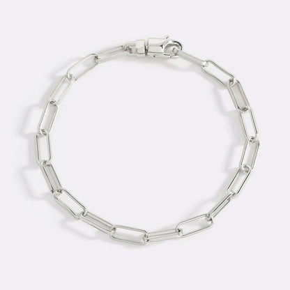 Bracciale a catena tipo paperclip a maglie aperte