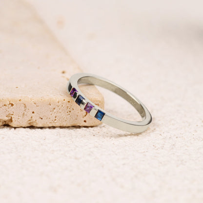 Anello con pietra portafortuna taglio principessa