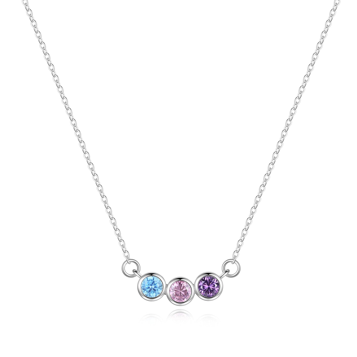Collana Delicata con Pietre di Nascita della Famiglia