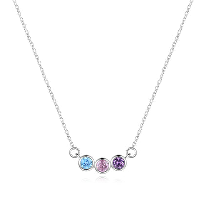 Collana Delicata con Pietre di Nascita della Famiglia
