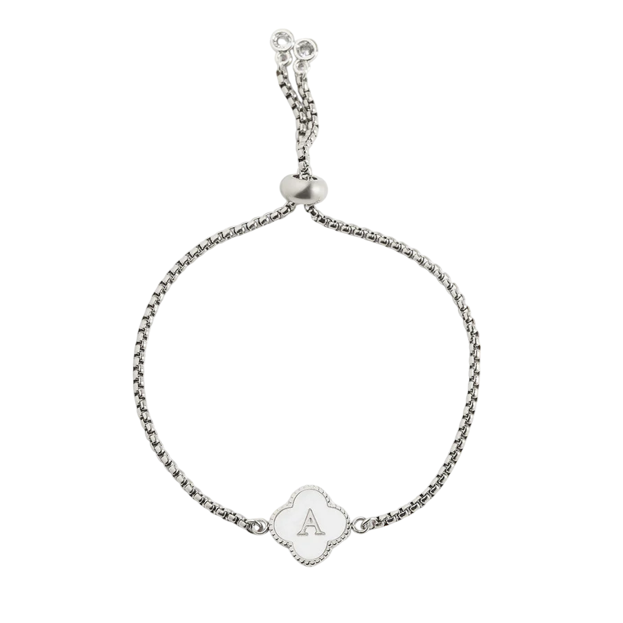 Bracciale personalizzato con nome a trifoglio
