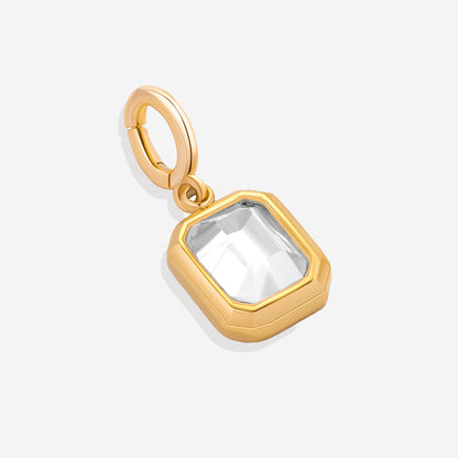Charm con pietra di nascita a baguette