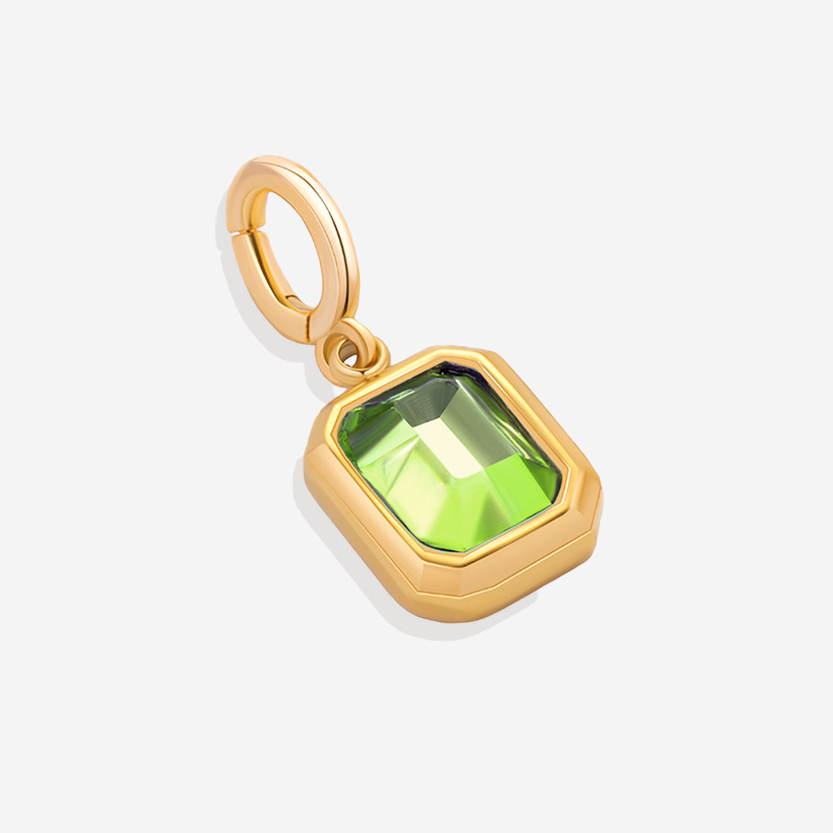 Charm con pietra di nascita a baguette