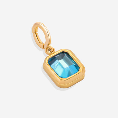 Charm con pietra di nascita a baguette