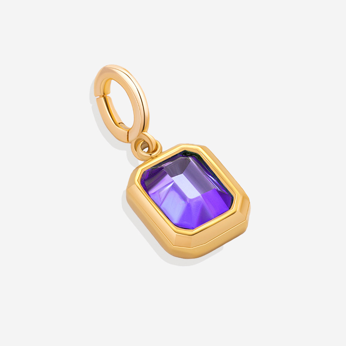 Charm con pietra di nascita a baguette