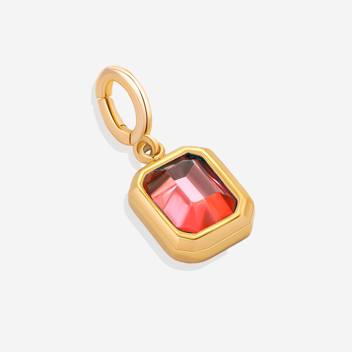 Charm con pietra di nascita a baguette
