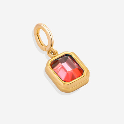 Charm con pietra di nascita a baguette