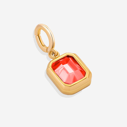 Charm con pietra di nascita a baguette
