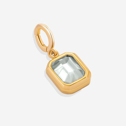 Charm con pietra di nascita a baguette