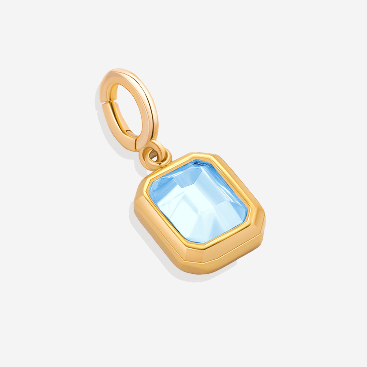 Charm con pietra di nascita a baguette