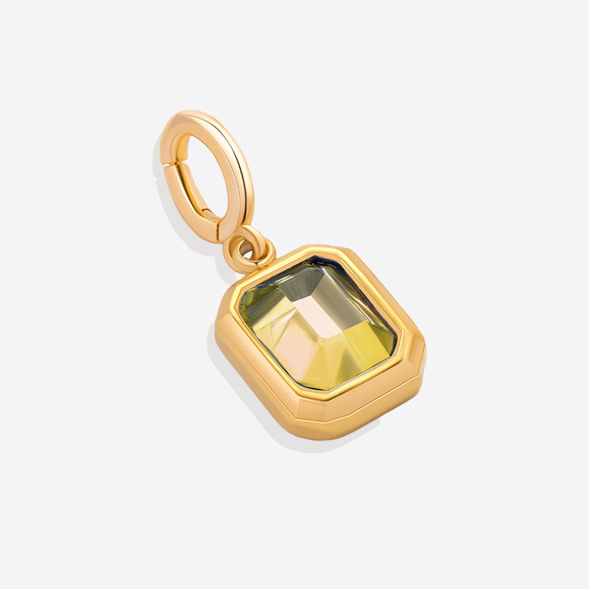 Charm con pietra di nascita a baguette